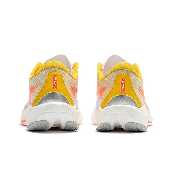 361° Speed ​​2 Pro Running Shoes Men Low Top 361 Degrees White/Yellow Light Red Orange-3