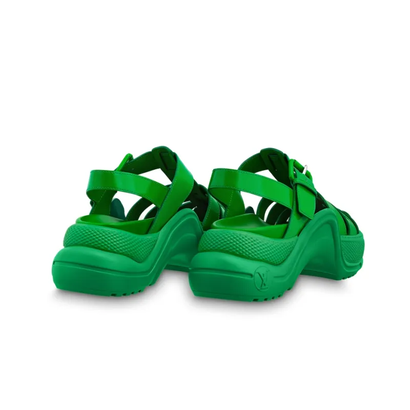 LOUIS VUITTON Archlight Roman Sandals Women's Green-3