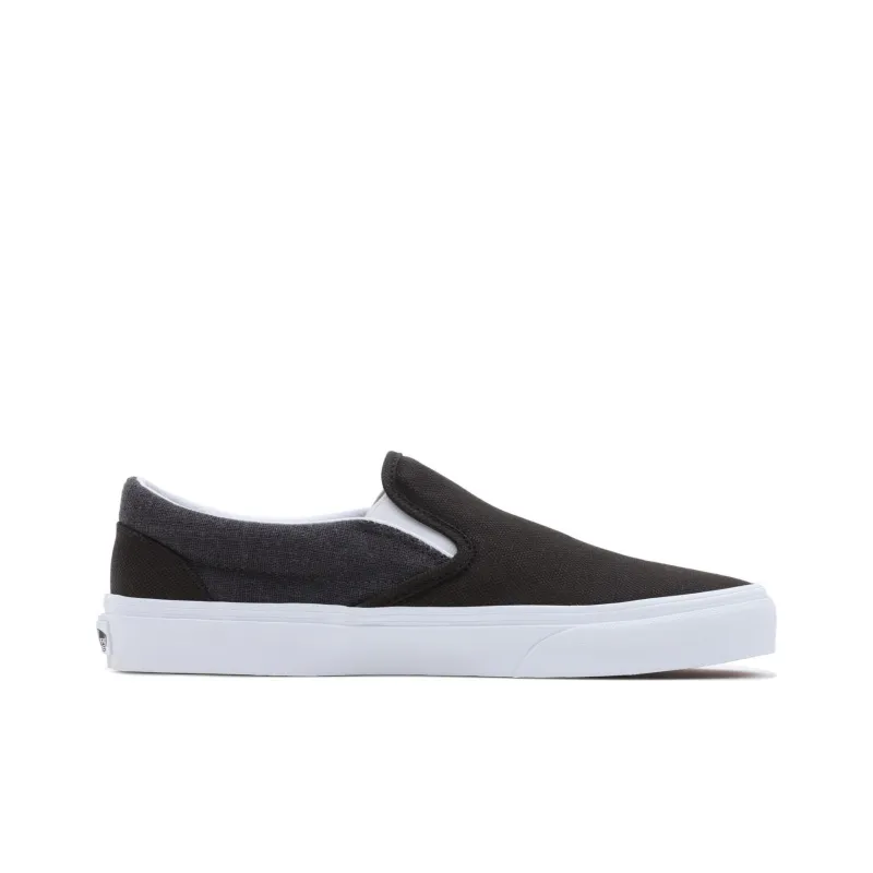 Vans Slip on Summer Linen Classic Anti Slip Wear Resistant Low Top Skateboard Shoes Unisex Black White-1