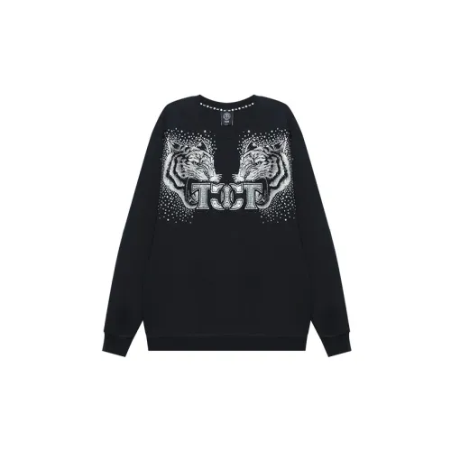 TCH Sweatshirts Unisex Black Base With Silver Logo