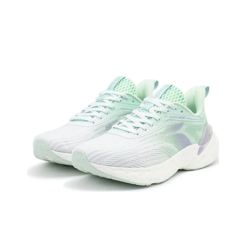 361° Popping Foam 3.0 Super Light Cushioning Anti Slip And Wear Resistant Low Top Running Shoes Men's Green Purple-1