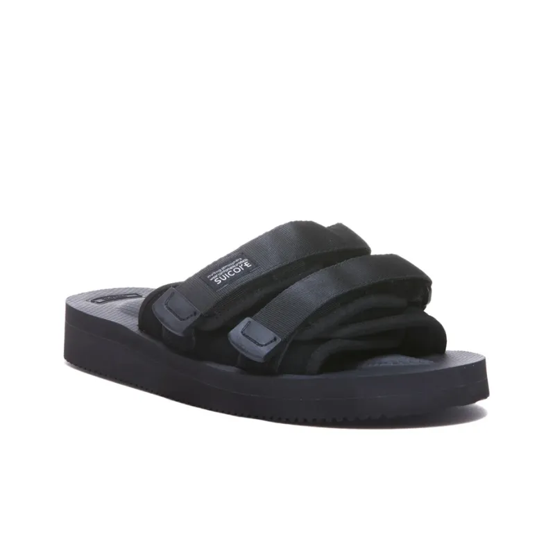 Suicoke Rubber Sole Slide Slippers Men's Black-1