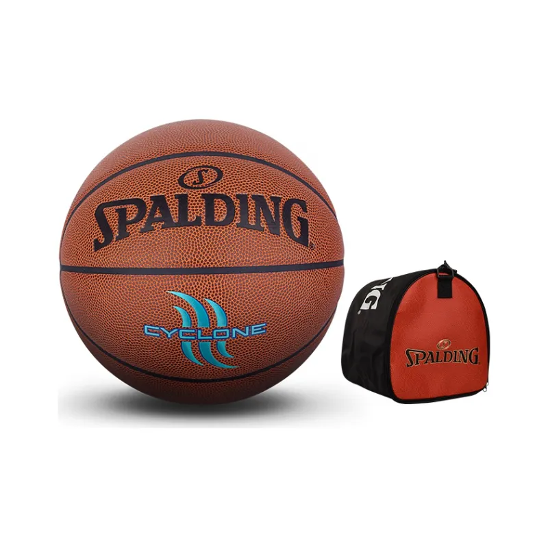 SPALDING Introductory Basketball Series PU Basketball Brown With Blue Text Size 7 Training Unisex-10