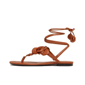 Valentino Atelier One Strap Sandals Women's Brown