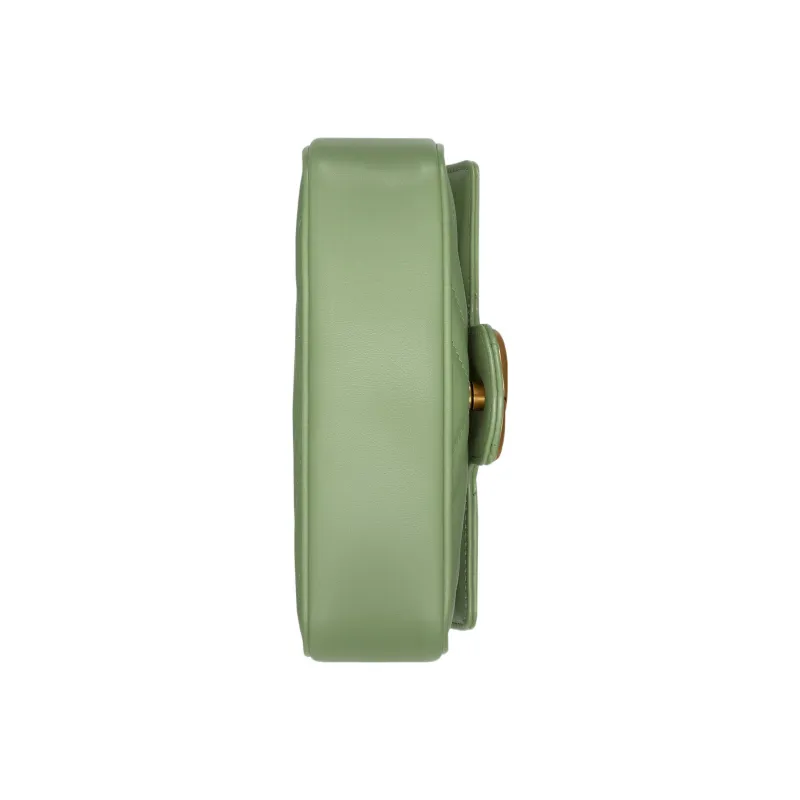 GUCCI GG Marmont Leather Shoulder Bag, Crossbody Bag Extra Mini Women's Green-6