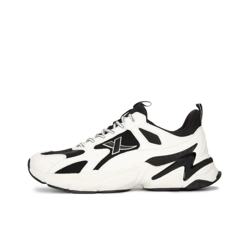 XTEP Cushioning Anti-Slip And Wear-Resistant Low-Top Running Shoes Men's Black White-0
