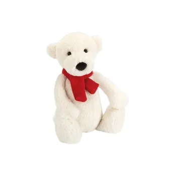 JELLYCAT Christmas Series Red Scarf Polar Bear Dolls Plush Doll 18cm/31cm Height