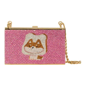 GUCCI Crystal Portable Crossbody Bag, Shoulder Bag Mini Women's Pink