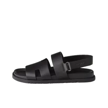 HERMES Genius Beach Sandals Men's Black