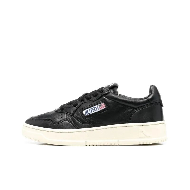 AUTRY Medalist Low Goat Skin 'Black' Women's-0