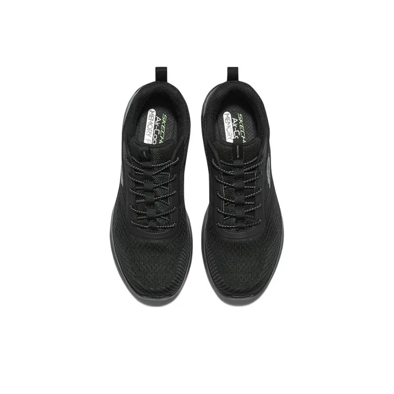 Skechers Cushioned Slip Resistant Breathable Low Top Casual Shoes Men's Black Warrior-3