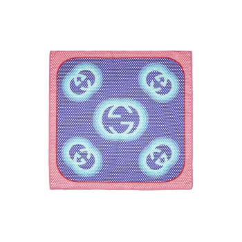 GUCCI Silk Scarves Women's Purple/Pink