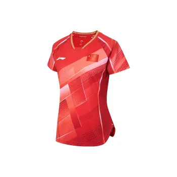 LiNing Table Tennis Series T-Shirt Women's Crimson Cherry