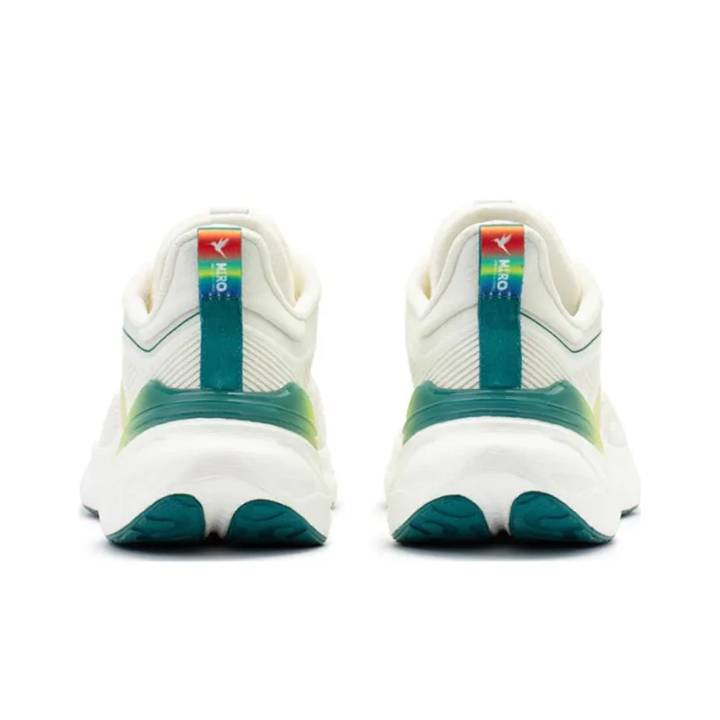 361° Popping Foam 3.0 Cushioned Slip Resistant Abrasion Resistant Low Top Running Shoes Men's White Green Yellow-2