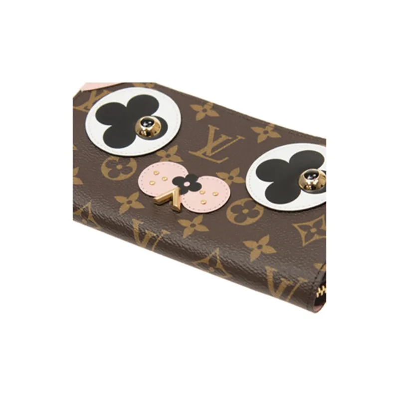 LOUIS VUITTON Zippy Leather Wallet Regular Women's Brown-4