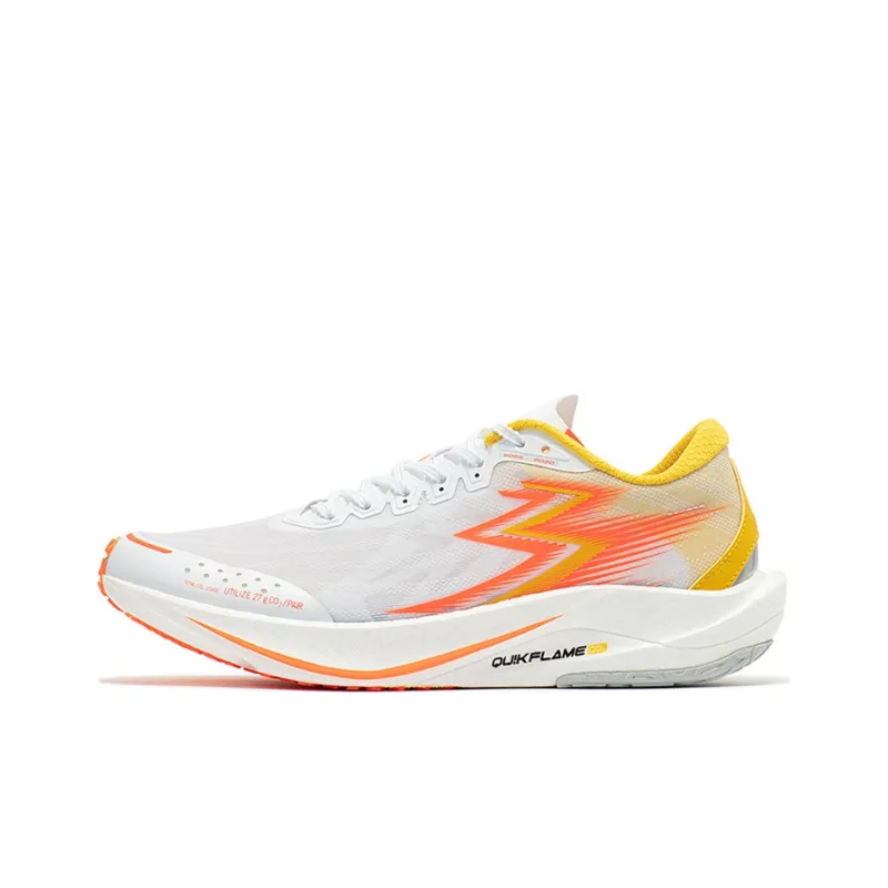 361° Speed ​​2 Pro Running Shoes Men Low Top 361 Degrees White/Yellow Light Red Orange-0