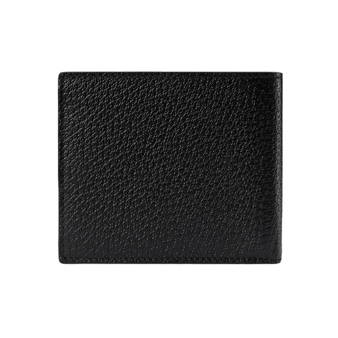 GUCCI Leather Card Holder Men's Black/Orange-2