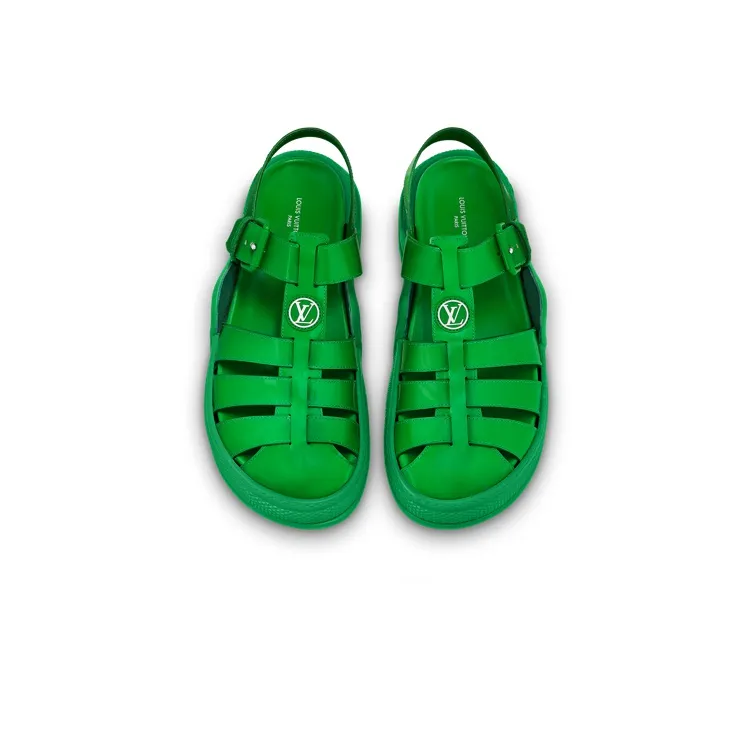 LOUIS VUITTON Archlight Roman Sandals Women's Green-4
