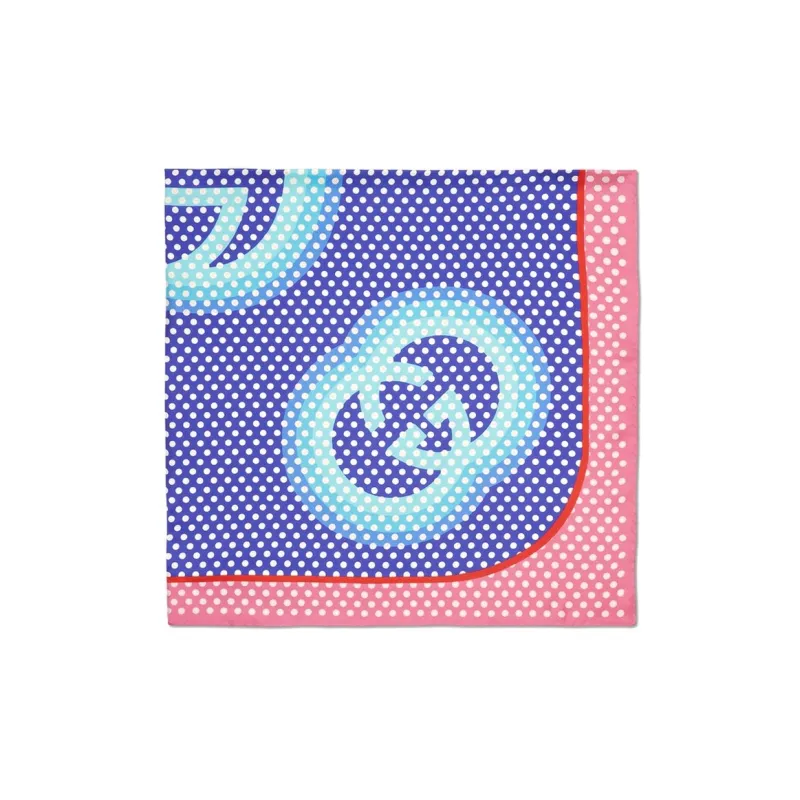 GUCCI Silk Scarves Women's Purple/Pink-1