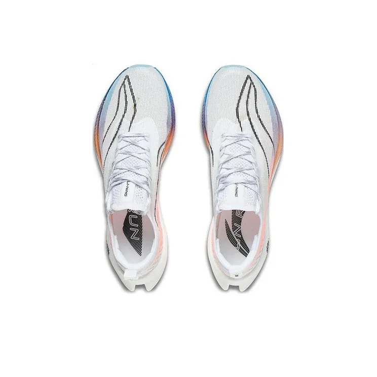 LiNing Feidian 3 Elite Durable Breathable Low Top Running Shoes Unisex White Pink Blue-3