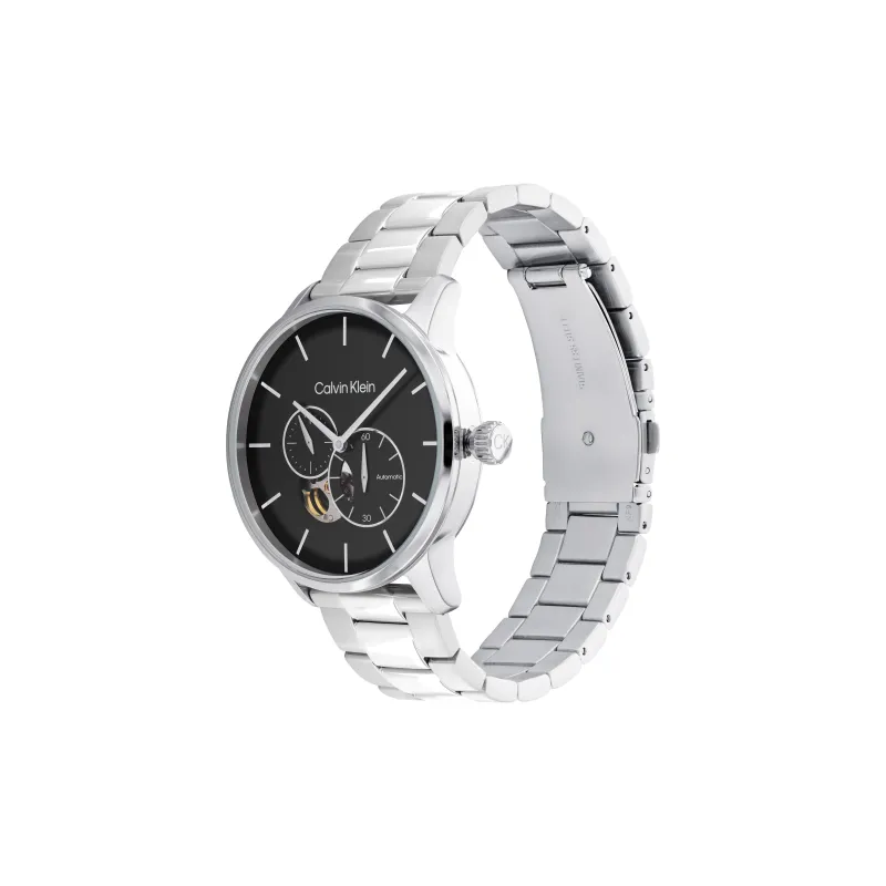 CALVIN KLEIN TIMELESS Wrist Watch Automatic Mechanical Movement Steel Strap Black Dial Men's Watches-1