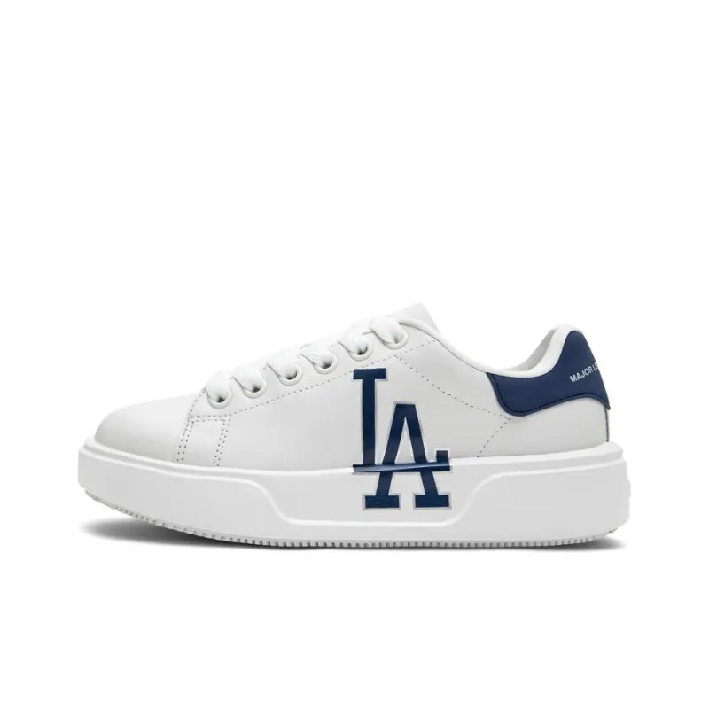 MLB Chunky Classic Low Top Skateboard Shoes Unisex White Blue-0