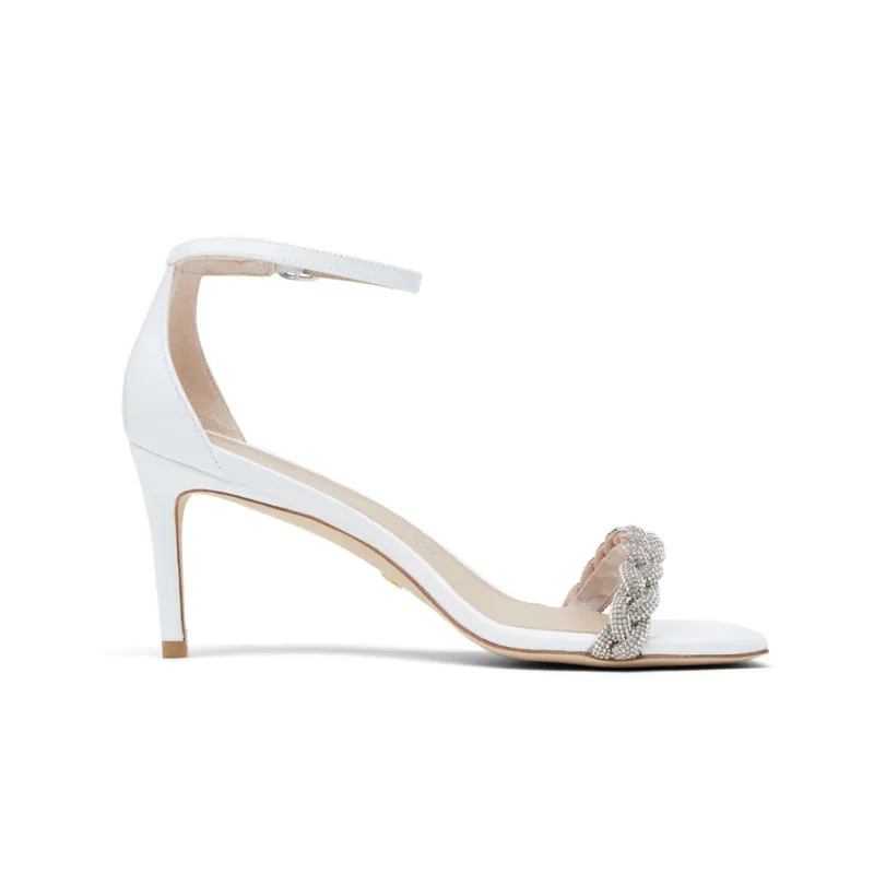 Stuart Weitzman/SW Nudistcurve 75 One-Strap Sandals 7.5cm Women's White-1