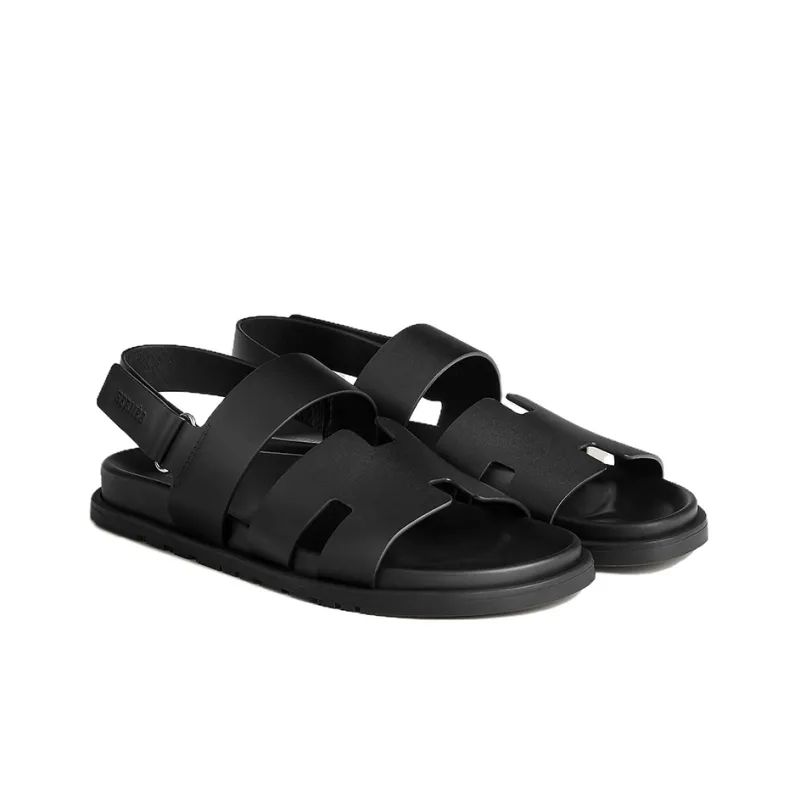 HERMES Genius Beach Sandals Men's Black-1