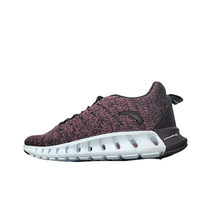 Anta Running Collection Breathable Slip-Resistant Low-Top Sports Running Shoes Women's Gallon Purple-0