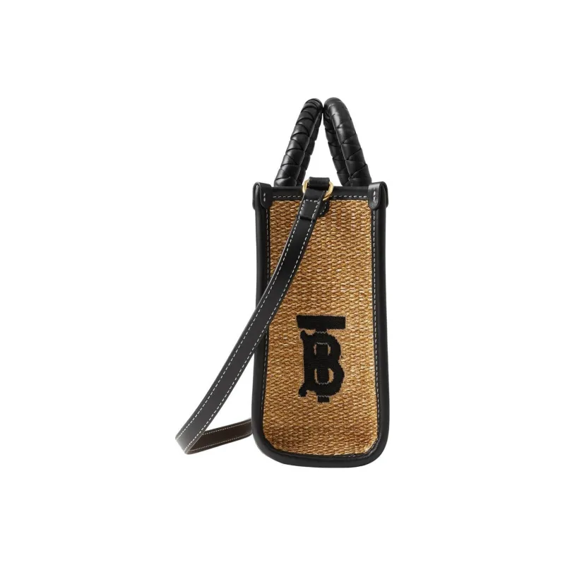 Burberry Mini Freya Tote Natural/Black-2