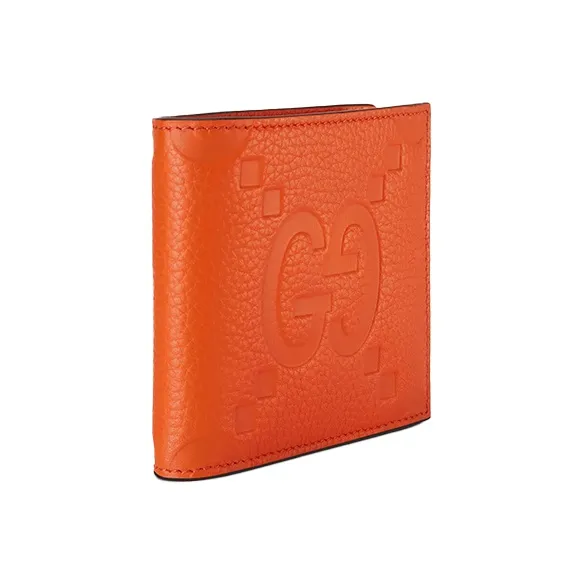 GUCCI Leather Wallet Men's Orange-1