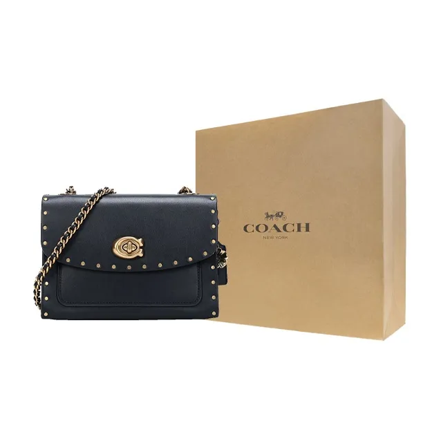 COACH Parker Cow Leather Chain Bag Crossbody Bag Shoulder Bag Women's Black-8