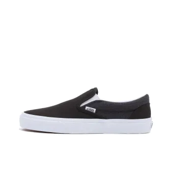 Vans Slip on Summer Linen Classic Anti Slip Wear Resistant Low Top Skateboard Shoes Unisex Black White