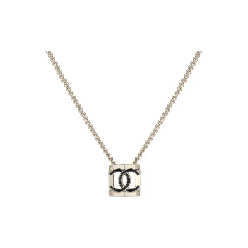 CHANEL Necklaces Women's Gold/Black-2