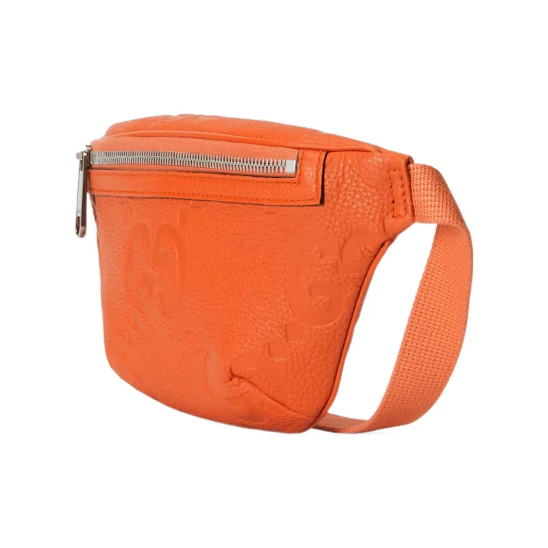 GUCCI Leather Shoulder Bag Crossbody Bag Sling Bag Fanny Pack Small Size Men's Orange-1