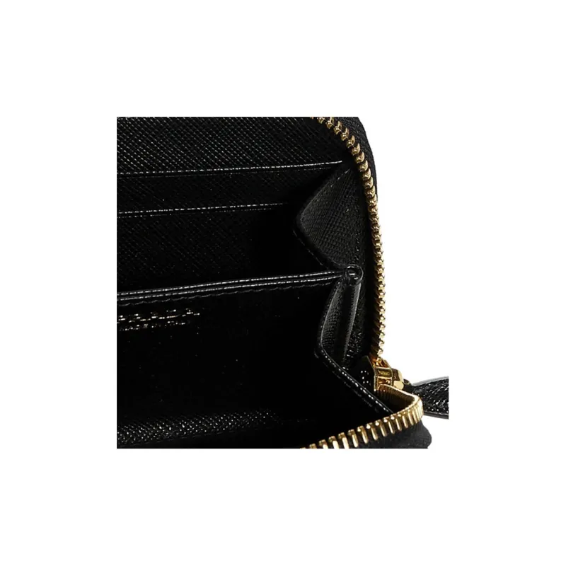 PRADA Leather Coin Purse Unisex Black-3