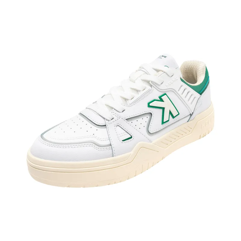 KELME Low Top Skateboard Shoes Unisex White Green-2