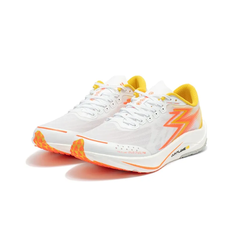 361° Speed ​​2 Pro Running Shoes Men Low Top 361 Degrees White/Yellow Light Red Orange-2