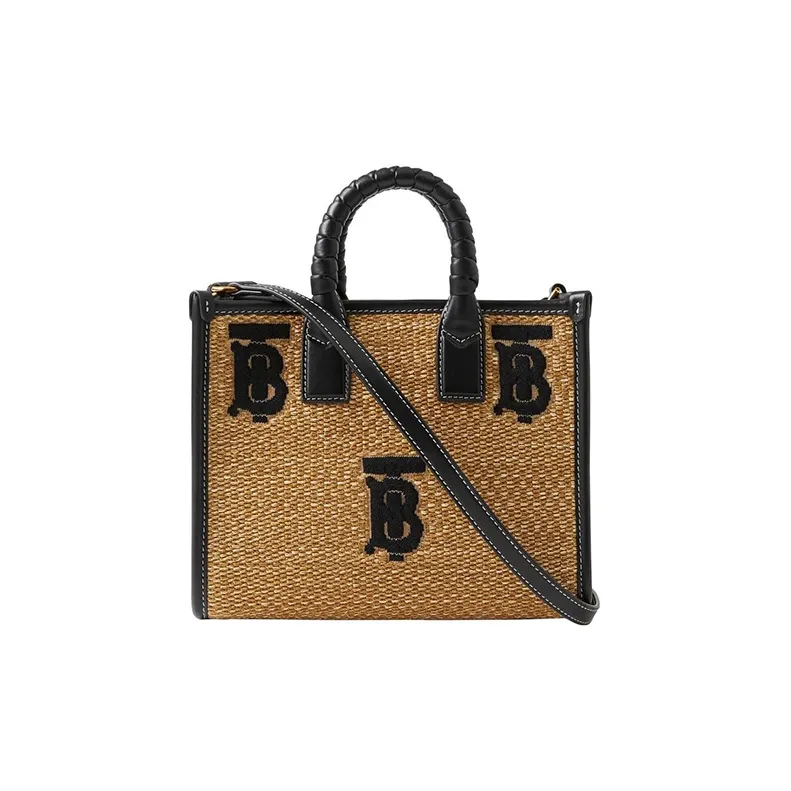 Burberry Mini Freya Tote Natural/Black-1