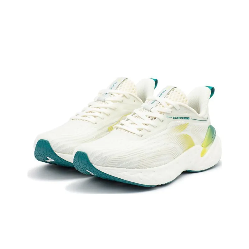 361° Popping Foam 3.0 Cushioned Slip Resistant Abrasion Resistant Low Top Running Shoes Men's White Green Yellow-1