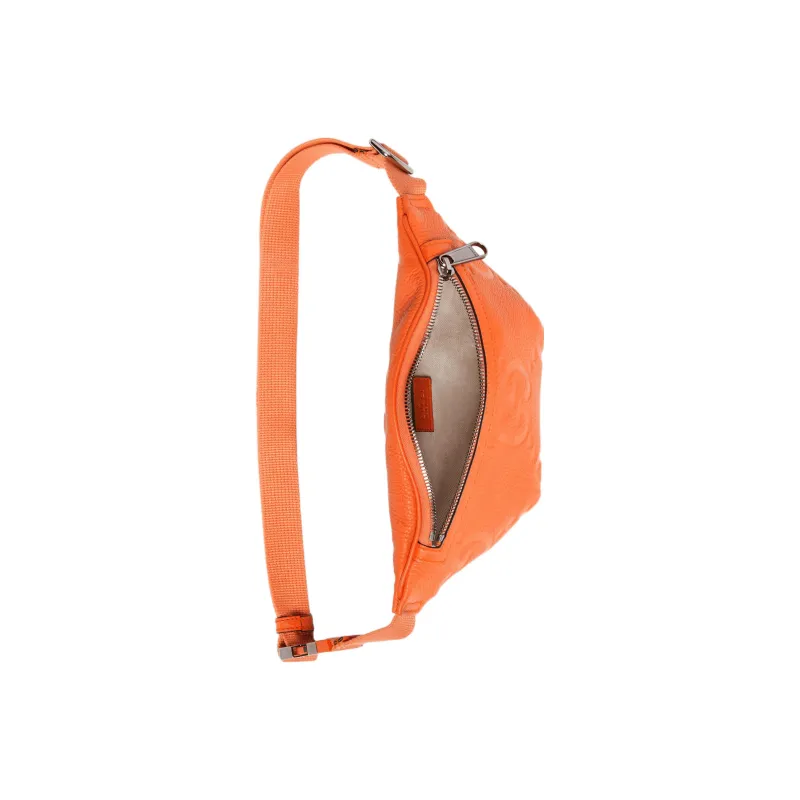 GUCCI Leather Shoulder Bag Crossbody Bag Sling Bag Fanny Pack Small Size Men's Orange-5