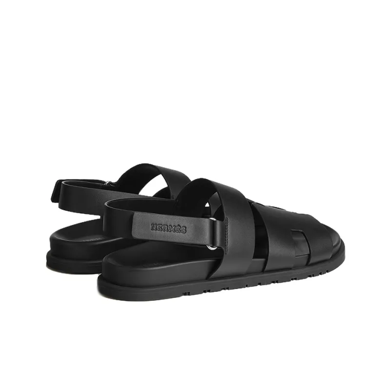 HERMES Genius Beach Sandals Men's Black-2