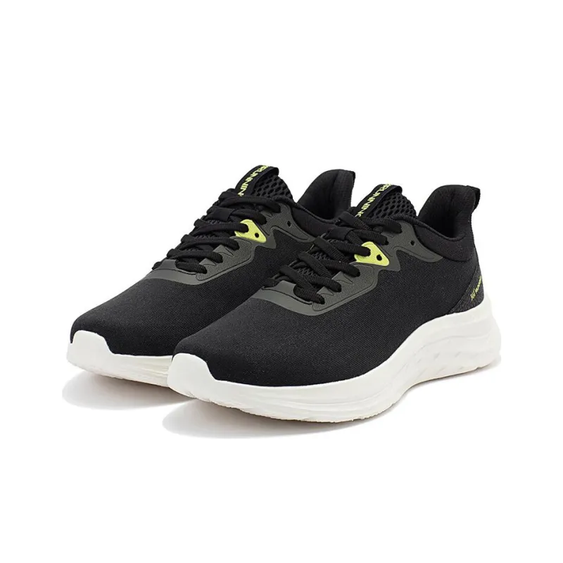 361° Cushioning Anti Slip And Wear Resistant Low Top Running Shoes Men's Black Green-2