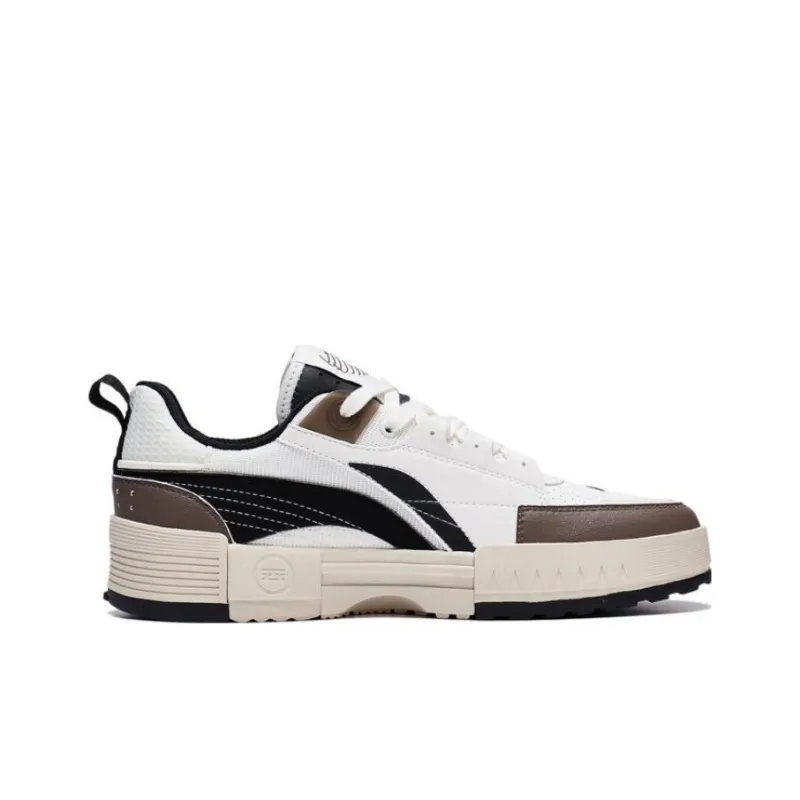 LiNing Li Cheng Lining Is Anti Slip Wear Resistant Low Top Sports Casual Shoes Men's White Umber-1