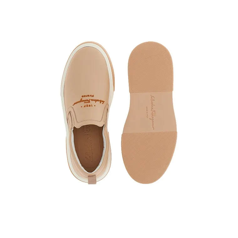 FERRAGAMO Embossed-logo Slip-on Sneakers-4