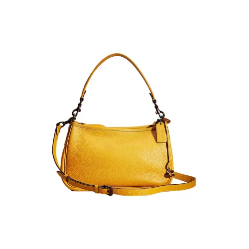 COACH Cary Leather Shoulder Bag, Crossbody Bag Tubas Womens Black