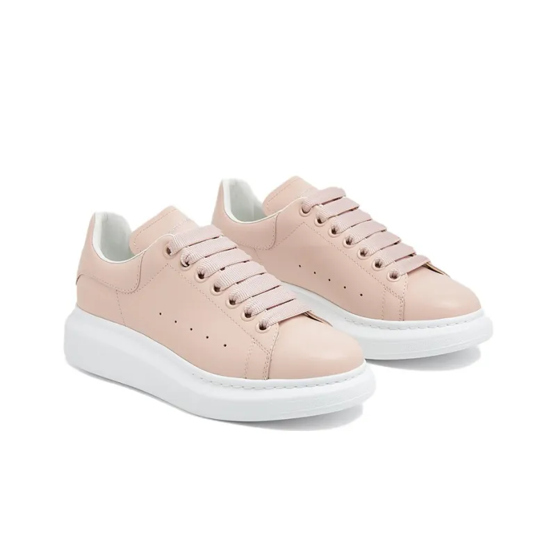 Alexander McQueen Oversized Larry Leather Sneakers 'Pink White' Women's-1