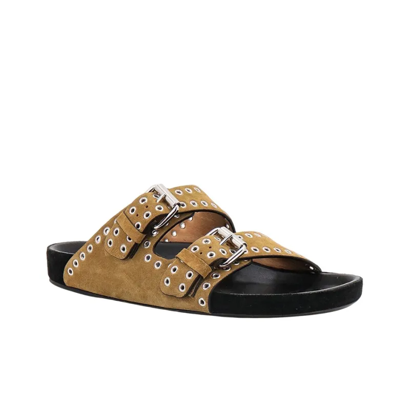ISABEL MARANT Lennyo Eyelet-detailing Slip-on Sandals-2