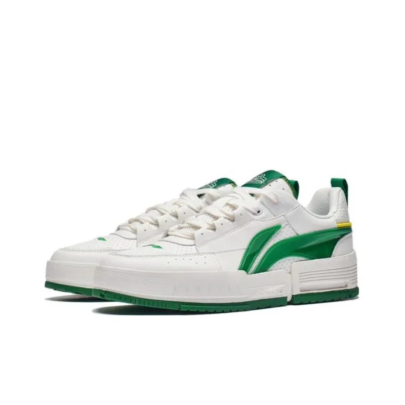 LiNing Li Cheng Lining Is Anti Slip Wear Resistant Low Top Sports Casual Shoes Men's White Green-2