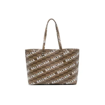 Balenciaga Canvas Tote Bag, Shopping Bag, Shoulder Bag, Handbag Medium Size Women's Brown